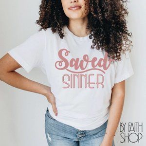 Saved Sinner Unisex T-shirt Faith based Graphic